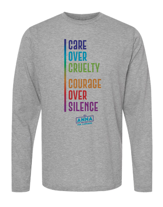 Care Over Cruelty / Courage Over Silence Tee